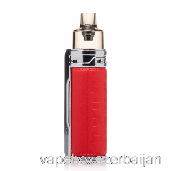 E-Juice Vape VOOPOO DRAG S 60W Pod Mod Kit Silver Red